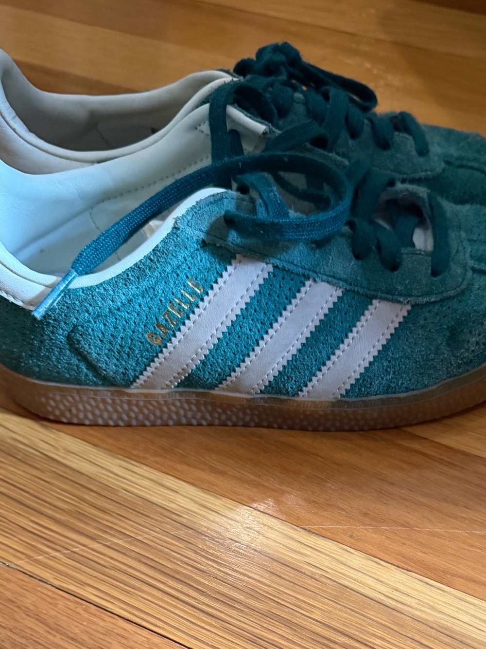 Adidas gazelle kids green shoes